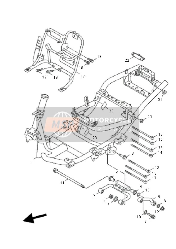 Yamaha YW125 BWS 2010 Cadre pour un 2010 Yamaha YW125 BWS